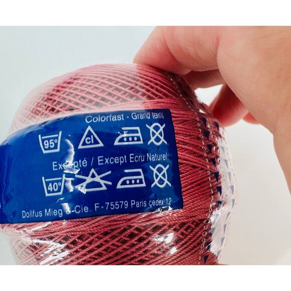 DMC Cebelia Crochet 167G 100% Mercerized Cotton Size 20 Dusty Pink 223 (2) Balls - Picture 4 of 8